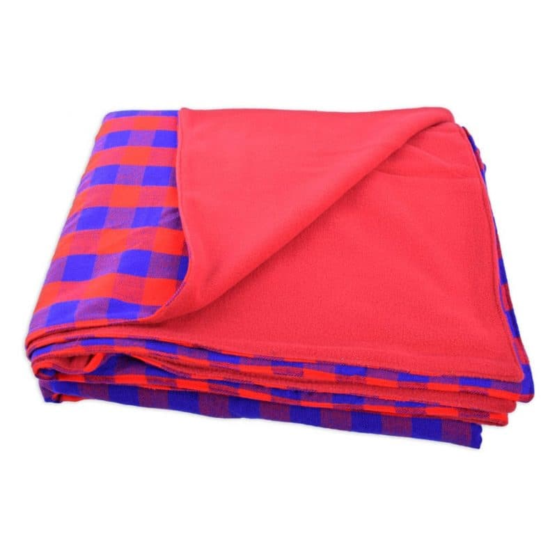 Red Blue Masai Blanket