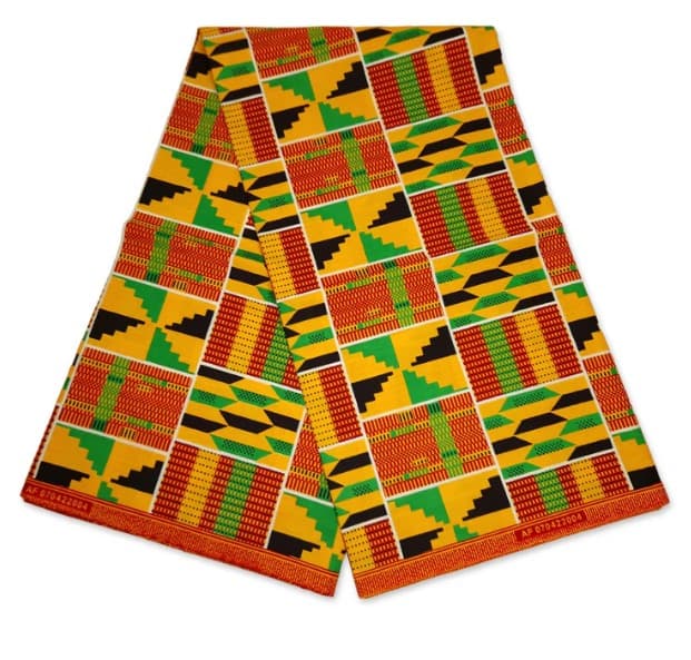 Yellow Red Black Green Kente